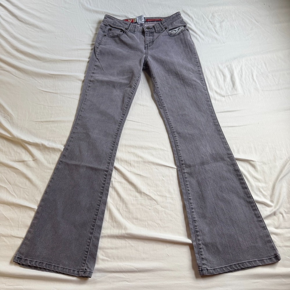 Guess Y2K Low Rise Denim Jeans Women's Size 27 Grey Vintage Madein Mexico Cotton